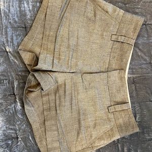 Alice + Olivia linen metallic shorts size 4